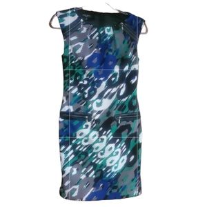 NINE WEST BOLD WITH ZIPPERS MINI SLEEVELESS DRESS SIZE 2